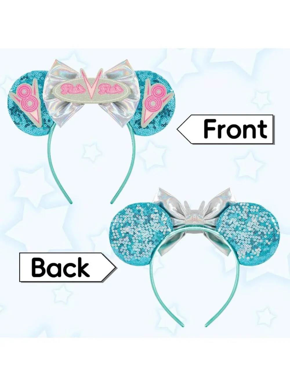 Women Light blue Cartoon Mickey Mouse Costume Headband For Cosplay